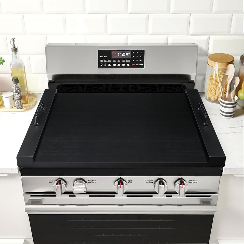 Gashell Noodle Board Stove Cover with Handles, Multiple Stove Top Cover Board for Electric/Gas Stove Top(Black), GSC-2212 - Image 1